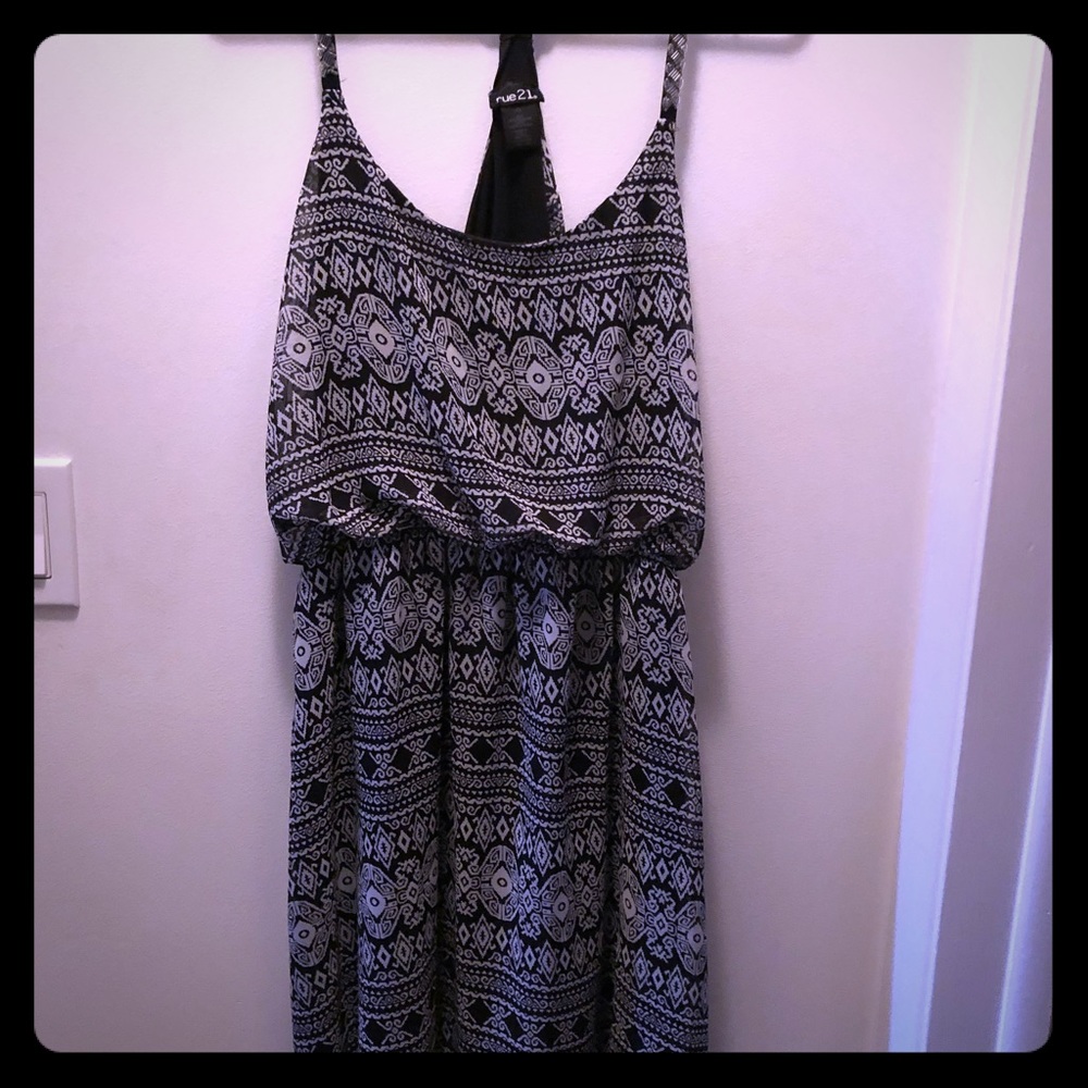 Black and White Patterned Dress